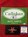 SPADE_107 - Tin Callahan Auto Parts Sign Autographed By David Spade