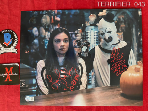 TERRIFIER_043 - 11x14 Photo Autographed By David Howard Thornton & Lauren LaVera