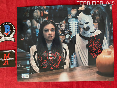 TERRIFIER_045 - 11x14 Photo Autographed By David Howard Thornton & Lauren LaVera