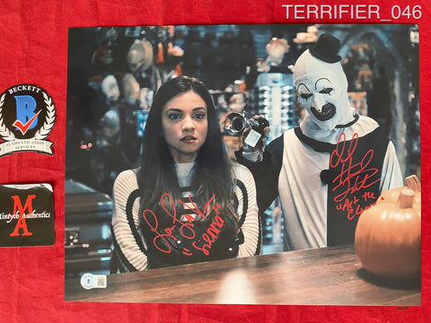 TERRIFIER_046 - 11x14 Photo Autographed By David Howard Thornton & Lauren LaVera