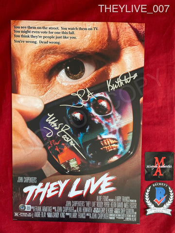 THEYLIVE_007 - 11x17 Photo Autographed By John Carpenter, Meg Foster & Keith David