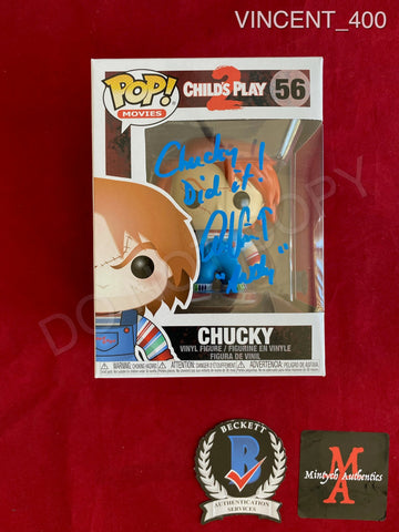 VINCENT_400 - Child's Play 56 Chucky Funko Pop! Autographed By Alex Vincent