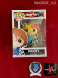 VINCENT_402 - Child's Play 56 Chucky Funko Pop! Autographed By Alex Vincent