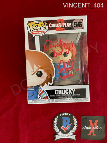 VINCENT_404 - Child's Play 56 Chucky Funko Pop! Autographed By Alex Vincent