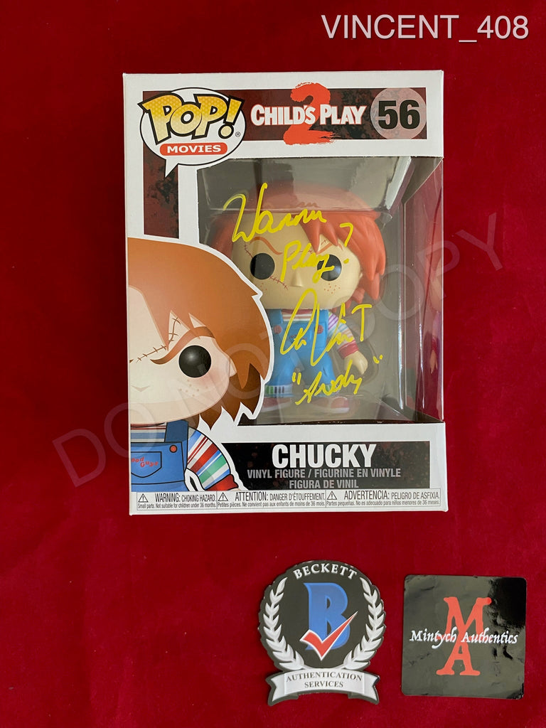 VINCENT_408 Child's Play 56 Chucky Funko Pop! Autographed By