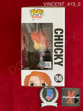 VINCENT_413 - Child's Play 56 Chucky Funko Pop! Autographed By Alex Vincent