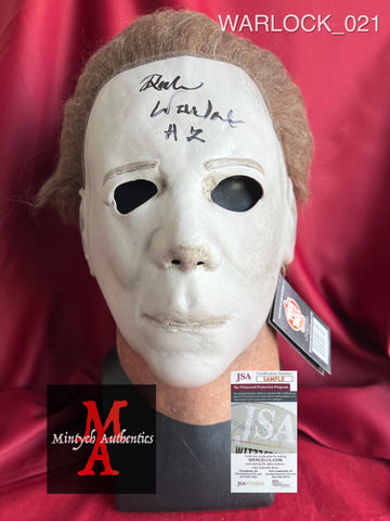 WARLOCK_021 - Michael Myers Halloween 2 Trick Or Treat Studios Mask Autographed By Dick Warlock