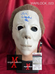 WARLOCK_023 - Michael Myers Halloween 2 Trick Or Treat Studios Mask Autographed By Dick Warlock