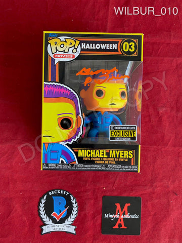 WILBUR_010 - Halloween 03 Michael Myers EE Exclusive Black Light Funko Pop! Autographed By George Wilbur