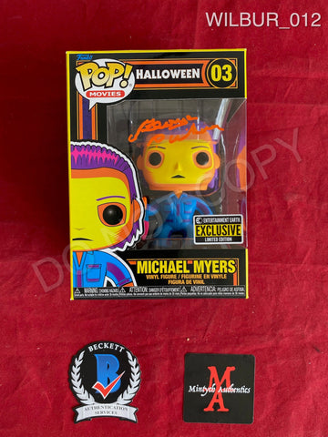 WILBUR_012 - Halloween 03 Michael Myers EE Exclusive Black Light Funko Pop! Autographed By George Wilbur