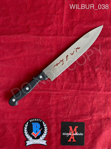 WILBUR_038 - Real 8" Blade Butchers Knife Autographed By George Wilbur