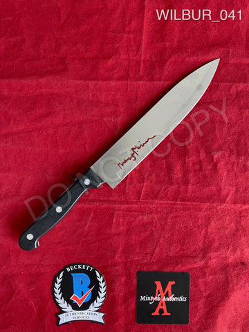 WILBUR_041 - Real 8" Blade Butchers Knife Autographed By George Wilbur
