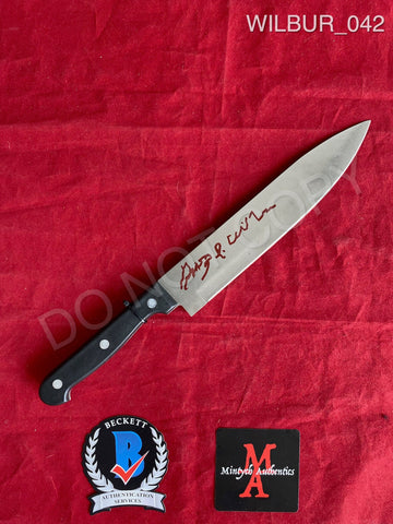 WILBUR_042 - Real 8" Blade Butchers Knife Autographed By George Wilbur