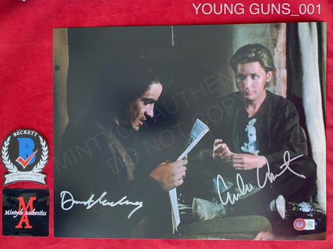 YOUNG_GUNS_001 - 11x14 Photo Autographed By Dermot Mulroney & Emilio Estevez